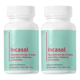 Inca (2 Frascos) Suplemento Con Ajo, Té Verde Y Espirulina