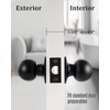 Lanwandeng Matte Black Passage Keyless Door Knobs for Closet/Hall/Conference Room,