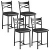 IDEALHOUSE Bar Stools Set of 4, Upholstered Bar Chairs with