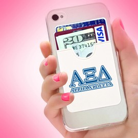Sorority Shop Alpha Xi Delta - Koala Pouch - Adhesive Cell Phone Wallet with AXiD Greek Letter Design