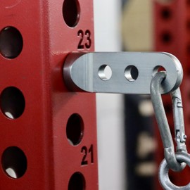 F&F STEEL Adjustable Fitness Rack Pulley Pin - Fits 2" & 3" Racks With 5/8" or 1" Hole Size - Heavy-Duty, Gym Equipment for Home Workouts, Strength Training, and Muscle Building -Compact Design (5/8")