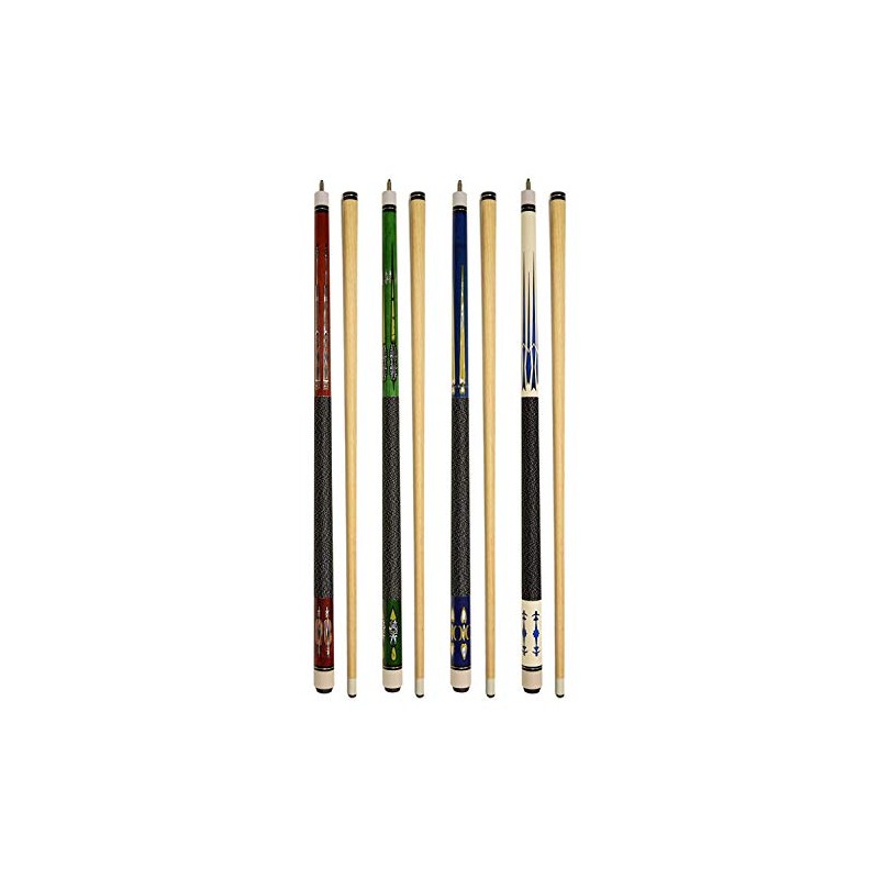 Set of 4 Pool Cues New 58" Billiard House Bar