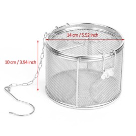 Ktsxxops Seasoning Strainer Large Stainless Steel Tea Infuser, sieve fine mesh with Extended Chain Hook for Brew Loose Leaf Tea, Seasonings Cooking, Ice Cube