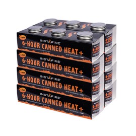 InstaFire 6-Hour Canned Heat (24 Cans), Canned Heat for Cooking, Canned Heat for Food, Heat for Camping, Heat for Camp Stove, Indoor Heat, Nontoxic Heat, Emergency Heat, Heat for Emergency
