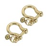 PATIKIL D-Ring Shackles, 2Pcs 13/32 Inch Inside Width Solid Brass