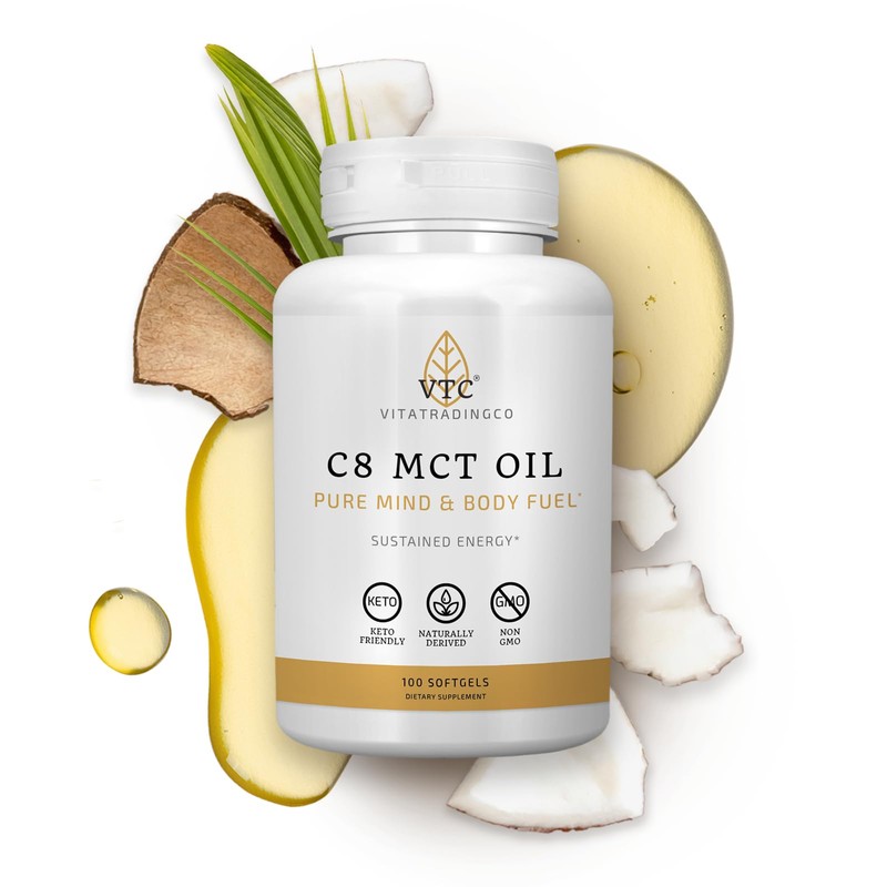 VTC VitaTradingCo. C8 MCT Oil Capsules | Naturally Derived Caprylic