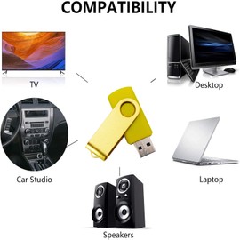 Unidades flash USB de 4 GB, memoria, unidades de disco U, unidad de pulgar para alumnos y regalos de profesores (amarillo)