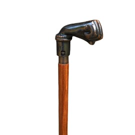 Brass Walking Cane Fisted Walking Stick Fist Cane Carved Walking Stick Handmade (Black Antique)