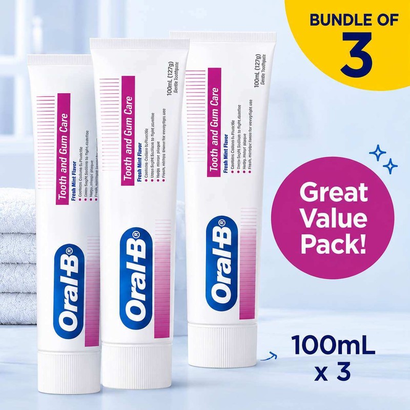 Oral-B Tooth and Gum Care Toothpaste Fresh Mint (Buy 2