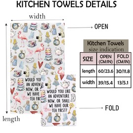 MNIGIU Cartoon Movie Lover Gift Would Like an Adventure Now Or Shall We Have Our Tea First Kitchen Towel Fairy Tale Towel