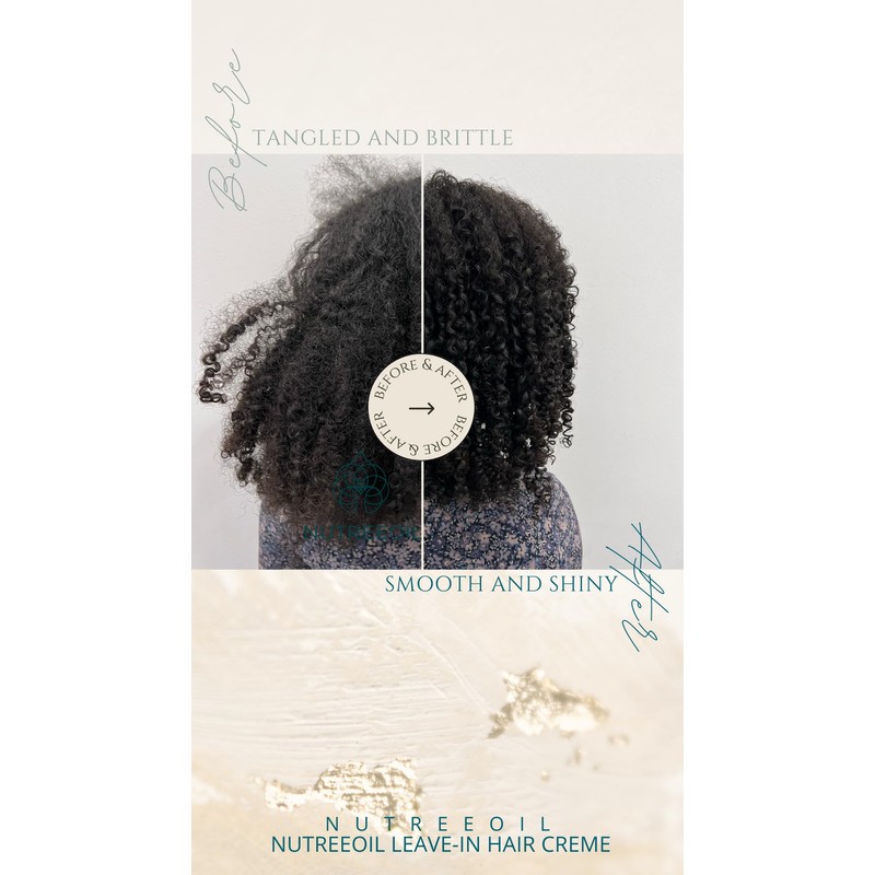 NUTREEOIL Leave-In Hair Cream 200 ml | For Curls and