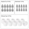 sourcing map 30pcs P80 Plasma Cutter Nozzle Electrodes and Shroud