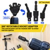 Flexible Drill Bit Extension Right Angle Drill Attachment Set, 360°