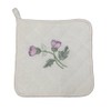Plain Cream Quilted Kitchen Pot Holder Scottish Thistle Embroidery FREE