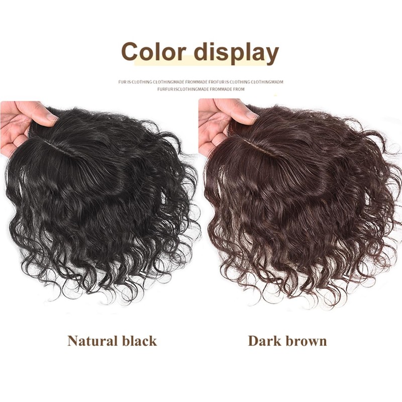 ICRAB 13x14cm U-shaped Silk Base Hair Topper for Women With