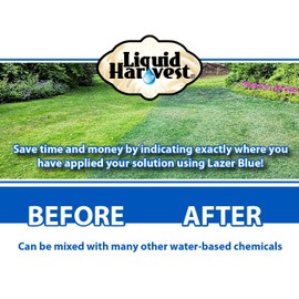 Liquid Harvest Lazer Blue Concentrated Spray Pattern Indicator 8 Ounces Perfect Weed Spray Dye, Herbicide Dye, Fertilizer Marking Dye, Turf Mark and Blue Herbicide Marker