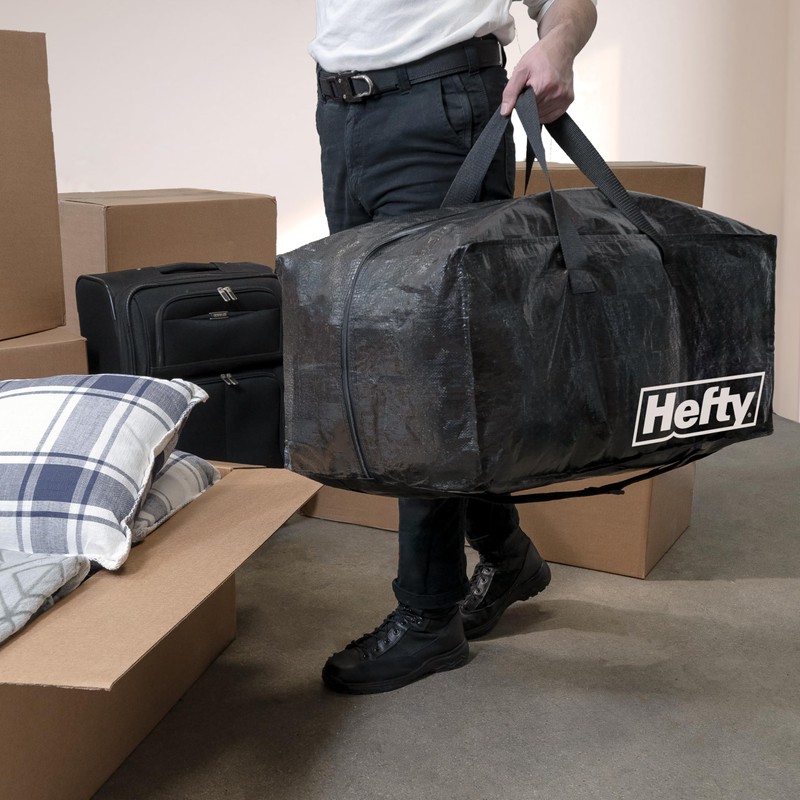 Hefty Large Flexible Tote with Breathable Mesh, Double Zipper, 2