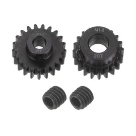 sourcing map Mod 1.5 Pinion Gear Set 8mm Shaft 20T 21T Motor Gears Hardened Steel Pinion Gear for RC Car (2pcs)