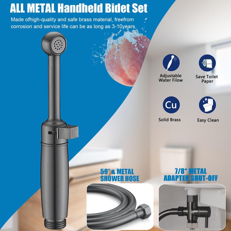SonTiy Handheld Bidet Sprayer for Toilet, Cloth Diaper Sprayer Set