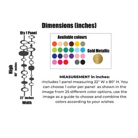 Mid Century Modern Wall Decal | Retro 1950s Design | Peel and Stick Vinyl Sticker | 80"H x 22"W