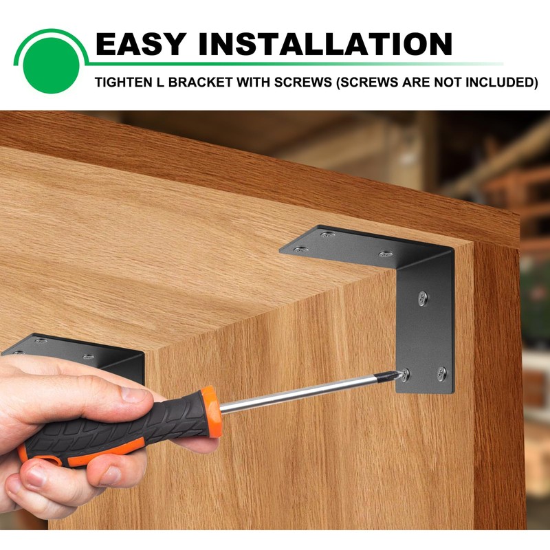 Andorm 2 Pack Heavy Duty Corner Angle Brackets for Outdoor