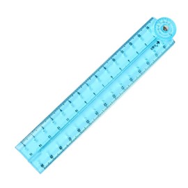 Clear Folding Ruler, Measuring Length 0-15cm Flexible Drafting Ruler, Centimeter Scale for Drawing Measurement (Blue)