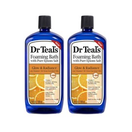 Dr. Teal's Glow & Radiance with Vitamin C & Citrus Essential Oils Foaming Bath 34oz Pack of 2
