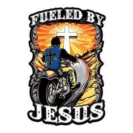Fueled by Jesus 7 inch Decal Sticker for Motorcycles, Cars, Trucks, & Laptops (1-Pack)