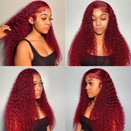 99J Burgundy Bundles Human Hair 99J Curly Wave 3 Bundles 32 32 32 inch Brazilian 8A Remy Red Body Wave Bundle Human Hair Extensions