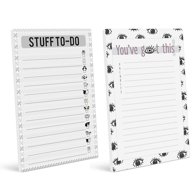 Inkdotpot Pack Of 2 Daily Planner List Undated Notepads, Memo