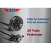 LIBRA Trailer Brake Drum Kit 12x2 8 on 6.5" B.C.