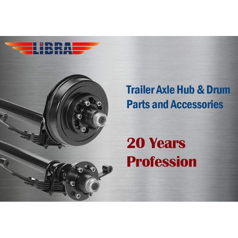 LIBRA Trailer Brake Drum Kit 12x2 8 on 6.5" B.C.