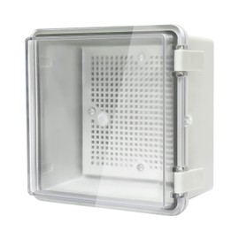 LMioEtool ABS Plastic Dustproof Waterproof IP65 Junction Box Hinged Shell Universal Electrical Project Enclosure Gray, with PC Transparent Clear Cover 5.9 x 5.9 x 3.5inch(150 x150 x90mm)