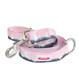 Woballe Classic 6-Foot x 1-inch Dog Leash (Pink Mountains)