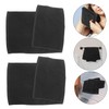 BIUDECO 2pcs Pure Cotton Black Hair Towel Quick Dry Soft
