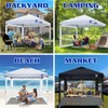 FANPAT 3Pcs Clear Canopy Sidewalls for 10x10 Pop Up Tent,