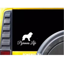 EZSTIK Pyrenees Life Sticker k695 6 inch dog decal