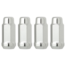 DPAccessories Chrome 9/16-18 Lug Nuts for Aftermarket Wheels - Closed End XL Bulge Acorn - 48mm (1.9") Tall - 19mm (3/4") Hex - Pack of 4 - D3313-2305/4