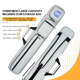 Pool Cue Case 4x4, Pool Cue Carrying Case Soft Padded Billiard Stick Bag with Multi-pocket for 4 Butts and 4 Shafts, Pool Stick Case Cue Bag with Backpack-straps for Pool Cues and Accessories (grey)