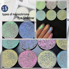 SZDYM MultiChrome Single Eyeshadow,100% Vegan and Cruelty Free,Longer-Lasting handmade chameleon eyeshadow,4 Grams 36mm diameter Pressed Minerals Eyeshadow, Super Smooth and Highly Pigmented. (#15)