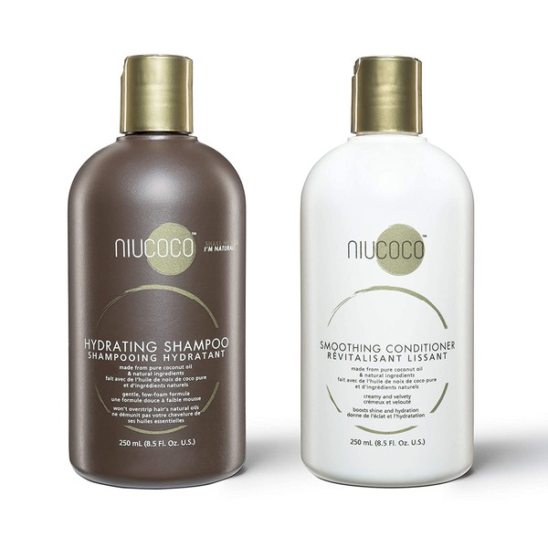 NIUCOCO | All-Natural Coconut Oil Shampoo and Conditioner | 100% Non-Toxic | Bundle Pack (250ml)