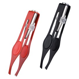 LED-Pinzette, Leucht-Pinzette, Make-up Edelstahl, Augenbrauen-Pinzette Damen, Präzisions-Augenbrauen-Tool Wimpernzange - 2 Stück