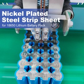 Uadme Nastro Nichel 0,15, 1M Striscia di Nichel, Piattina Nickel per Batteria 18650 e Saldature a Punti, Accessori per Saldatura (5P 0.15 * 87.5mm)