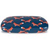 LAGO TERRA Fox Print Hard Shell Glasses Case - Navy
