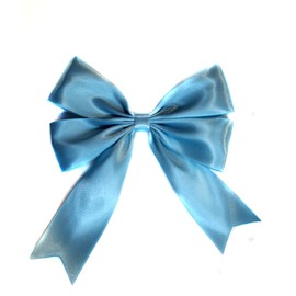 Super Shiny Ribbon Cheer Hair Bow Scrunchie (Pale Blue)