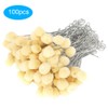 100Pcs Wool Dauber Applicator Wool Dye Applicator Metal Handle Wool