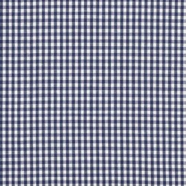 Unbranded Navy Gingham Checkered 1/8” inch Fabric poly cotton 60” wide By Yard