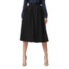 Urban GoCo Women's A-Line Pleated Flared Midi Skirt - Black