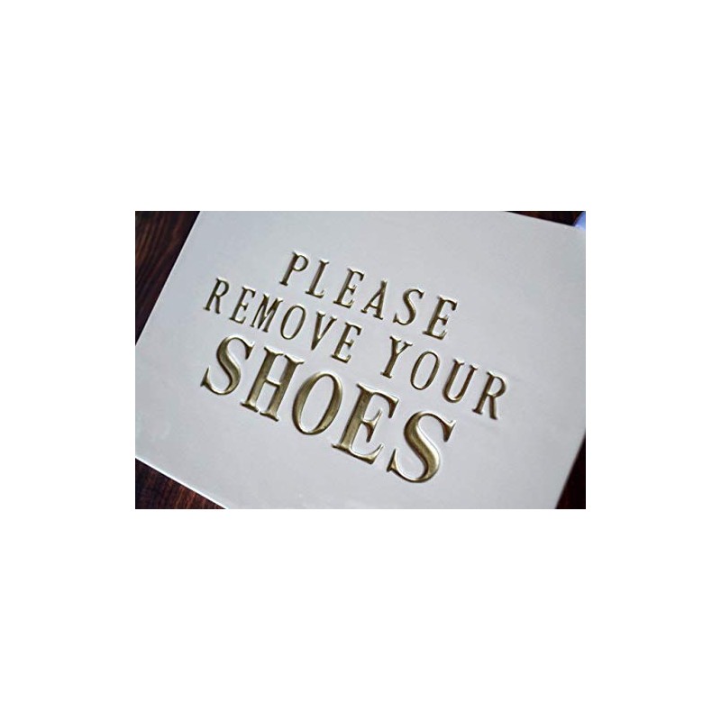 Please Remove Your Shoes Sign - With Metal Stand -