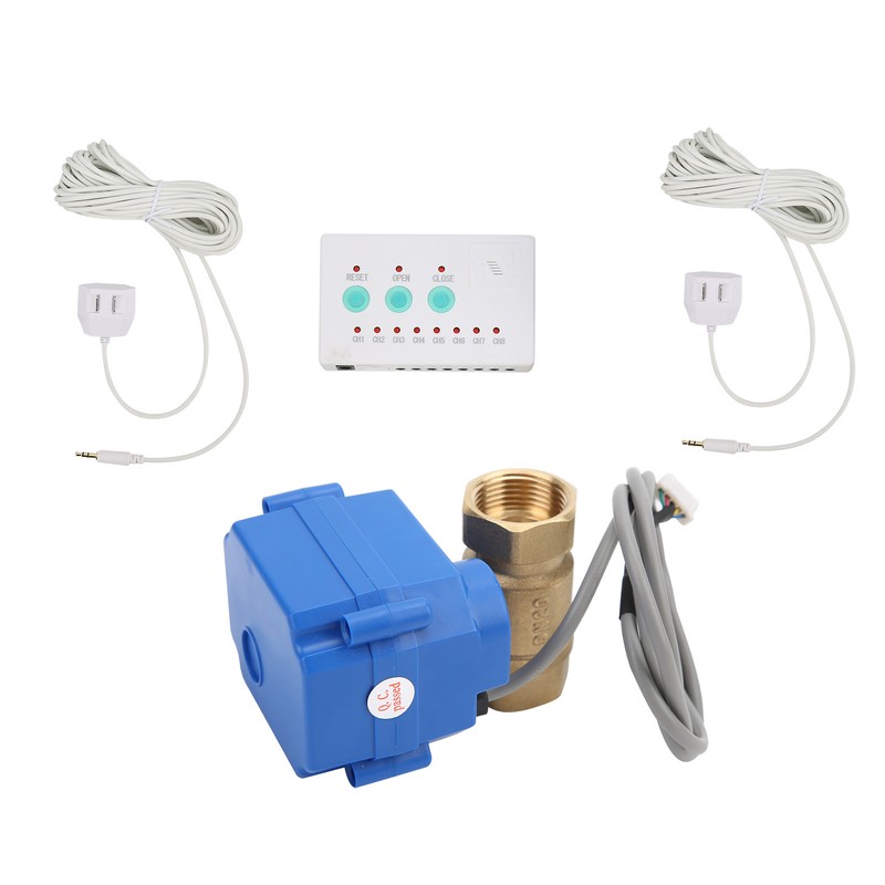 Alarm Sensor Single Brass Ball Valve DualWay Water Leaking Detection